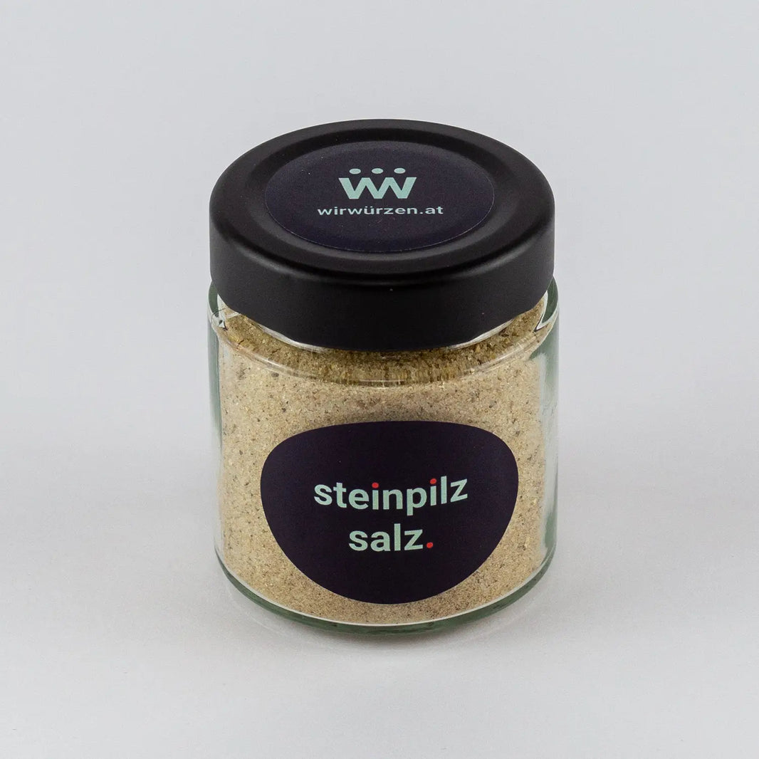 Steinpilzsalz 150 g Glas  – aromatisches Salz mit Steinpilzen für Suppen, Saucen und Gemüsegerichte