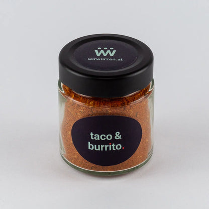 Taco Burrito 70 g Glas – aromatische Gewürzmischung für mexikanische Gerichte, Tacos, Burritos und Grillgerichte