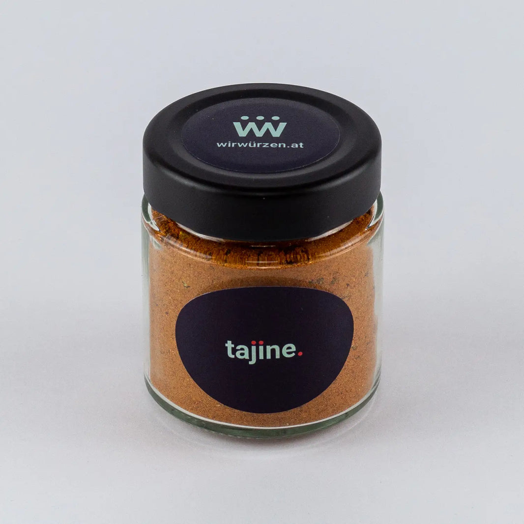 Tajine 70 g Glas – aromatische Gewürzmischung für marokkanische Tajine-Gerichte, Eintöpfe und Gemüse
