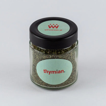 Thymian 26 g Glas – aromatisches Kraut für Fleisch, Gemüse, Suppen und mediterrane Gerichte