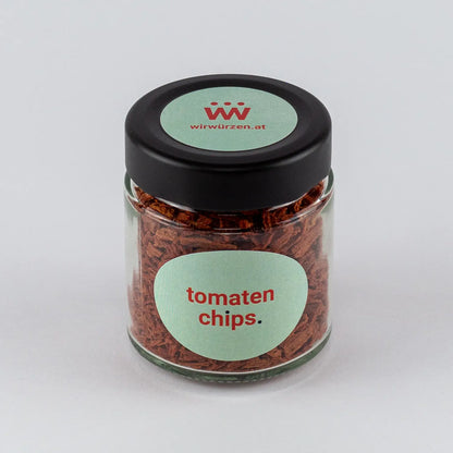 Tomatenchips 50 g Glas – aromatisches Tomatengewürz für Snacks, Chips, Gemüse und herzhafte Gerichte