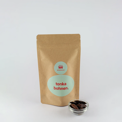 Tonka Bohnen 120g Beutel – aromatisches Gewürz für Desserts, Gebäck, Süßspeisen und Getränke