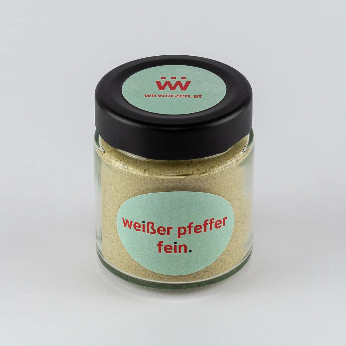 Weißer Pfeffer fein 70 g Glas – aromatischer Pfeffer für Fleisch, Gemüse, Saucen und asiatische Gerichte