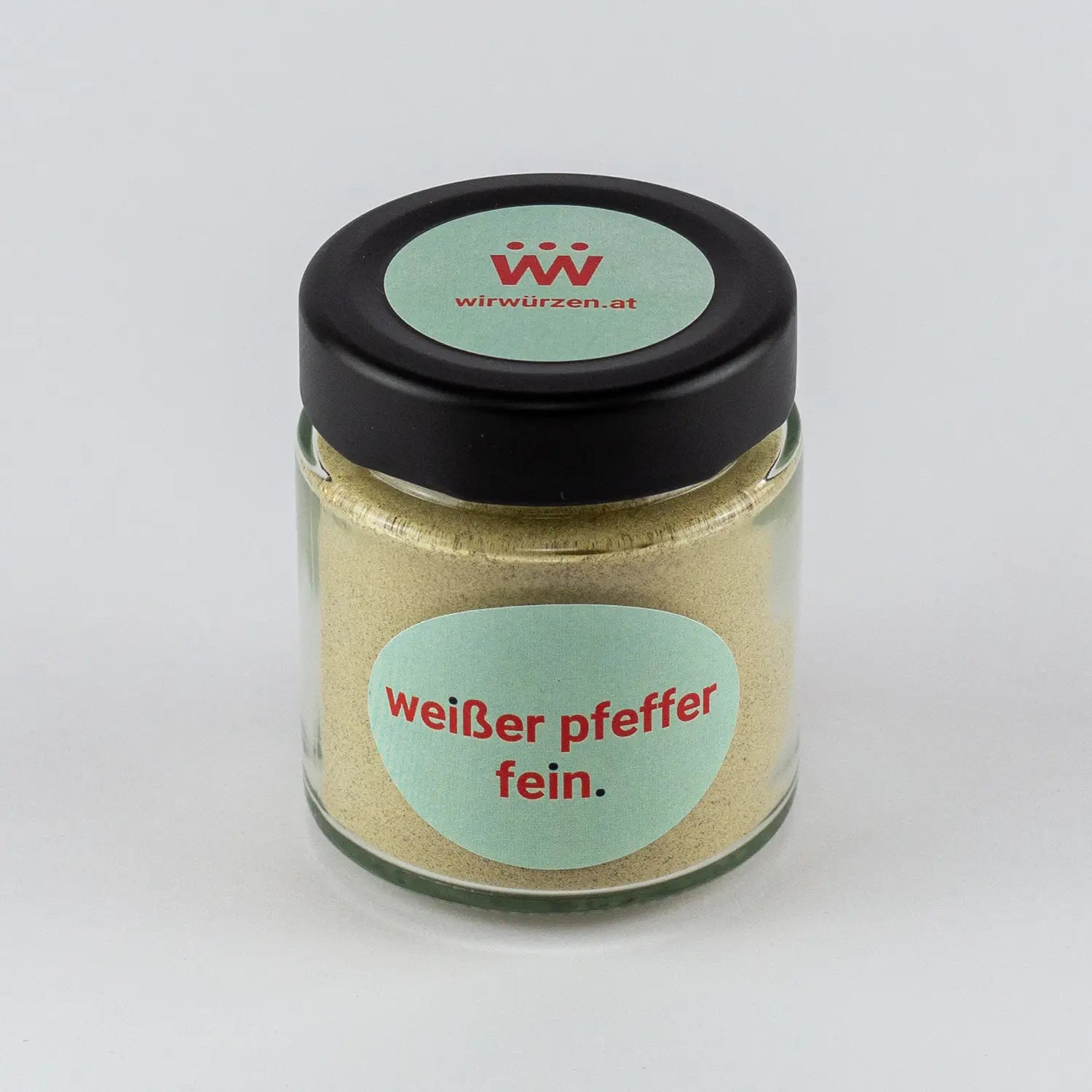 Weißer Pfeffer fein 70 g Glas – aromatischer Pfeffer für Fleisch, Gemüse, Saucen und asiatische Gerichte