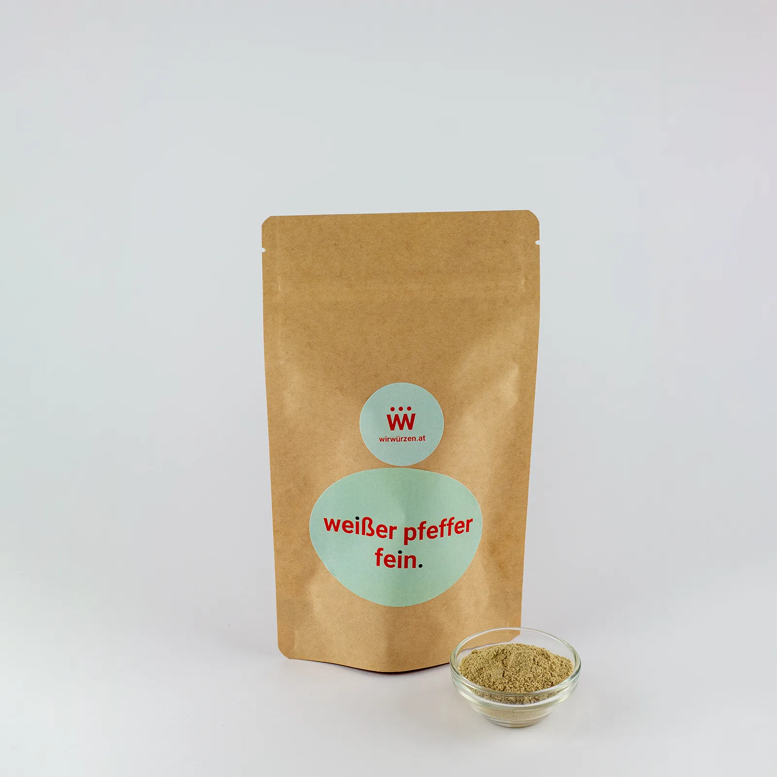 Weißer Pfeffer fein 180 g Beutel – intensiver Pfeffer für Saucen, Gemüse und Fleischgerichte