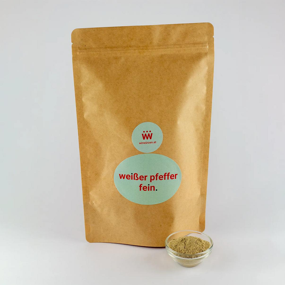 Weißer Pfeffer fein 500 g Beutel – aromatischer Pfeffer für Gastronomie, Suppen und Fleischgerichte