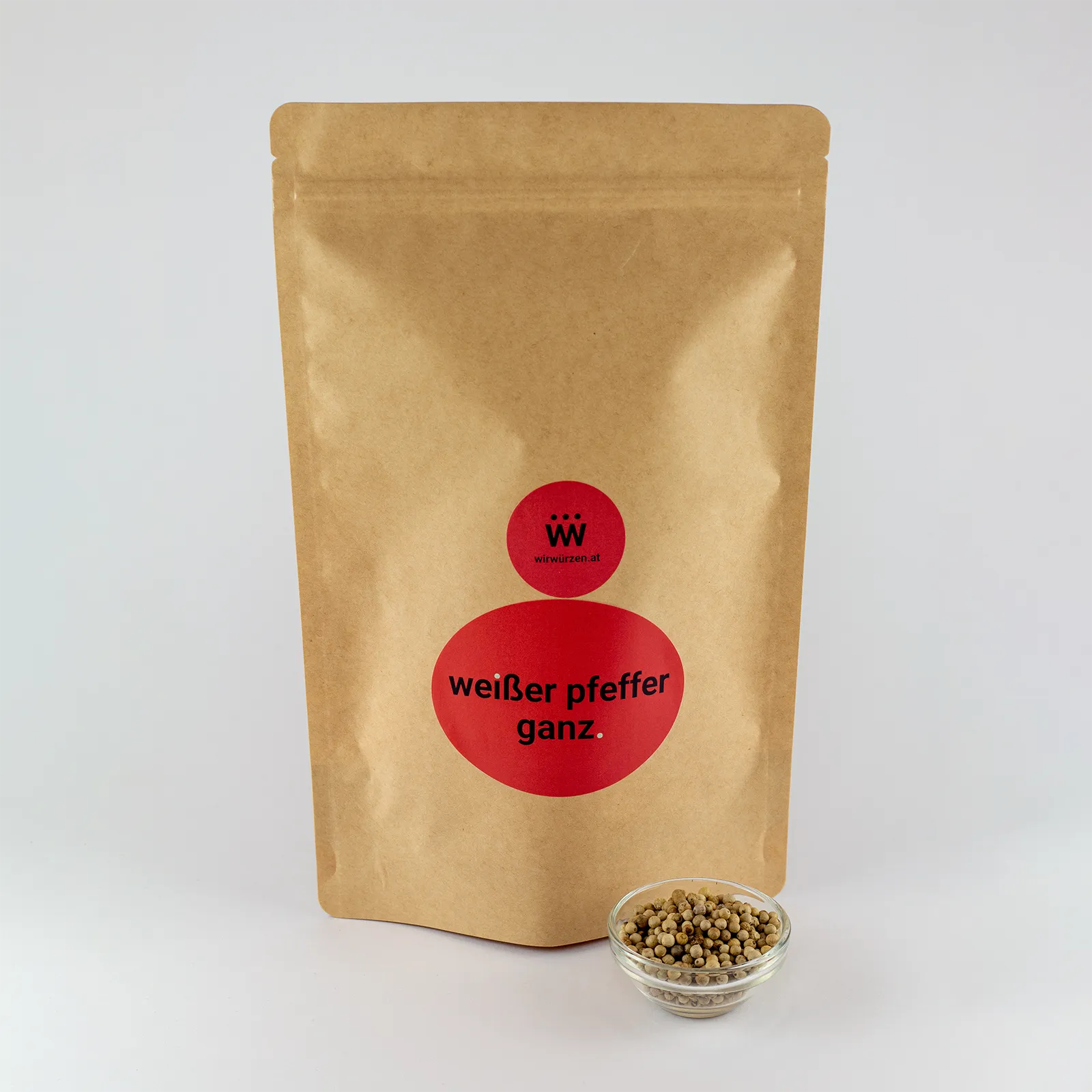Weißer Pfeffer fein 500 g Beutel – aromatischer Pfeffer für Gastronomie, Suppen und Fleischgerichte