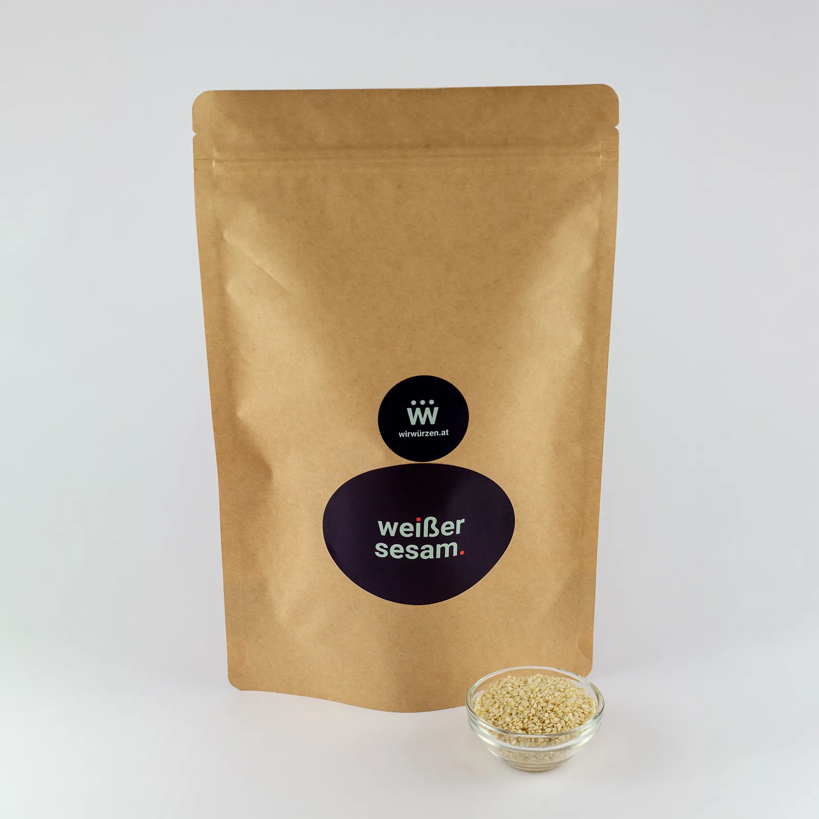 Weißer Sesam 500 g Beutel – intensiver Sesam für Gastronomie, Backwaren und Salate