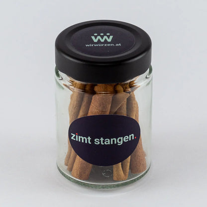 Zimtstangen 50 g Glas – aromatisches Gewürz für Desserts, Gebäck, Süßspeisen und Getränke