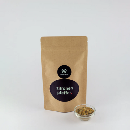 Zitronenpfeffer 150 g Beutel – intensiver Pfeffer mit Zitrusgeschmack für Fisch, Geflügel und Gemüse