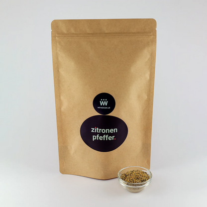 Zitronenpfeffer 500 g Beutel – aromatischer Pfeffer für Gastronomie, Fischgerichte, Salate und Gemüse