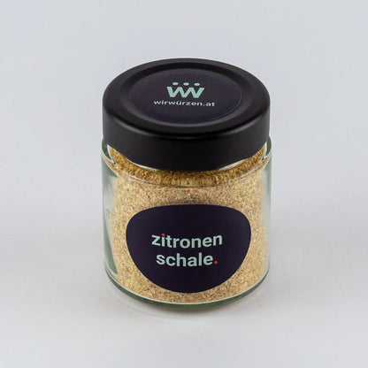 Zitronenschalen 70 g Glas – getrocknete Zitronenschalen für Gebäck, Desserts, Tee und Süßspeisen