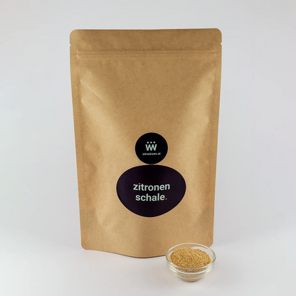 Zitronenschalen 500 g Beutel – getrocknete Zitronenschalen für Gastronomie, Gebäck, Desserts und Tee